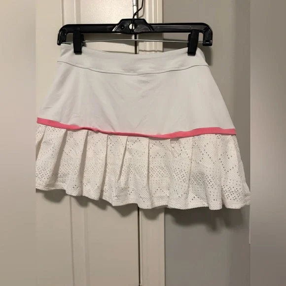 Eleven Venus Williams Devotion Skort Tennis Skirt White Hearts Pink Stripe M NWT - Picture 12 of 13